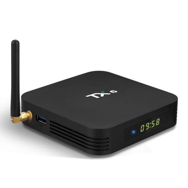 TX6 HD TV Box, Android 7.1/9.0, Allwinner H6 Quad-core, 2GB RAM, 16GB Storage, Bluetooth, WiFi, RJ45, UK Plug