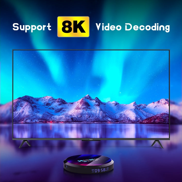 H96 Max 8K RK3528 4GB+64GB UK Plug Ultra HD Smart TV Box Android 13.0 Media Player with Remote Control, Quad-Core,
