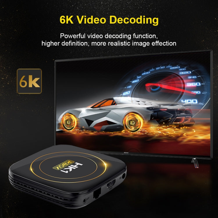 HK1 RBOX-H8S 4K Ultra HD Android 12.0 Smart TV Box with Remote Control, Allwinner H618 Quad-Core, 2GB+16GB, 2GB+16GB