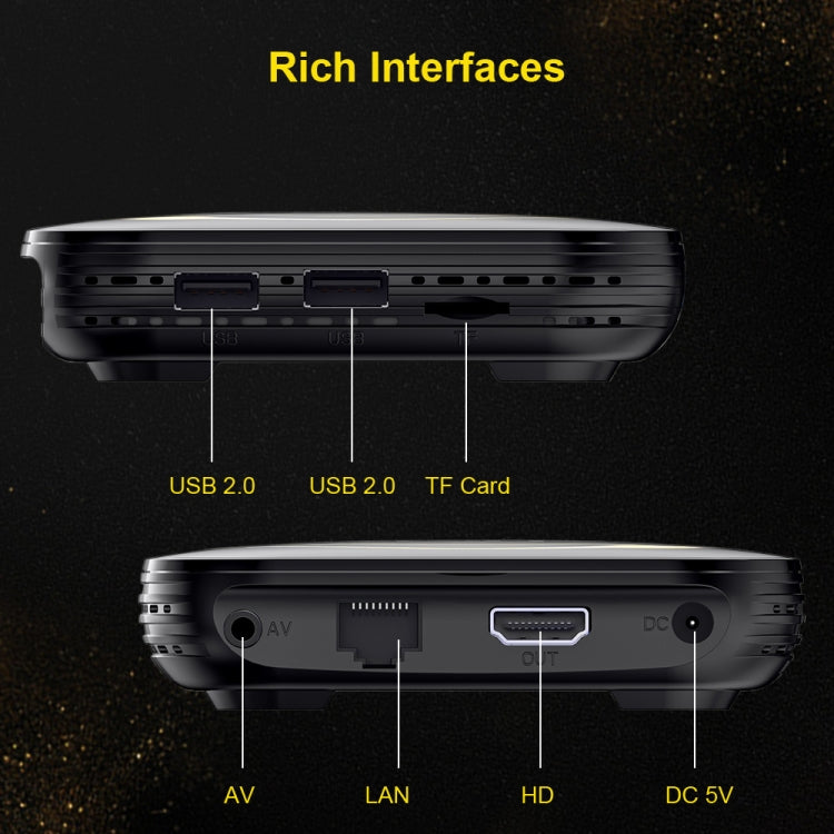 HK1 RBOX-H8S 4K Ultra HD Android 12.0 Smart TV Box with Remote Control, Allwinner H618 Quad-Core, 4GB+64GB, 4GB+64GB