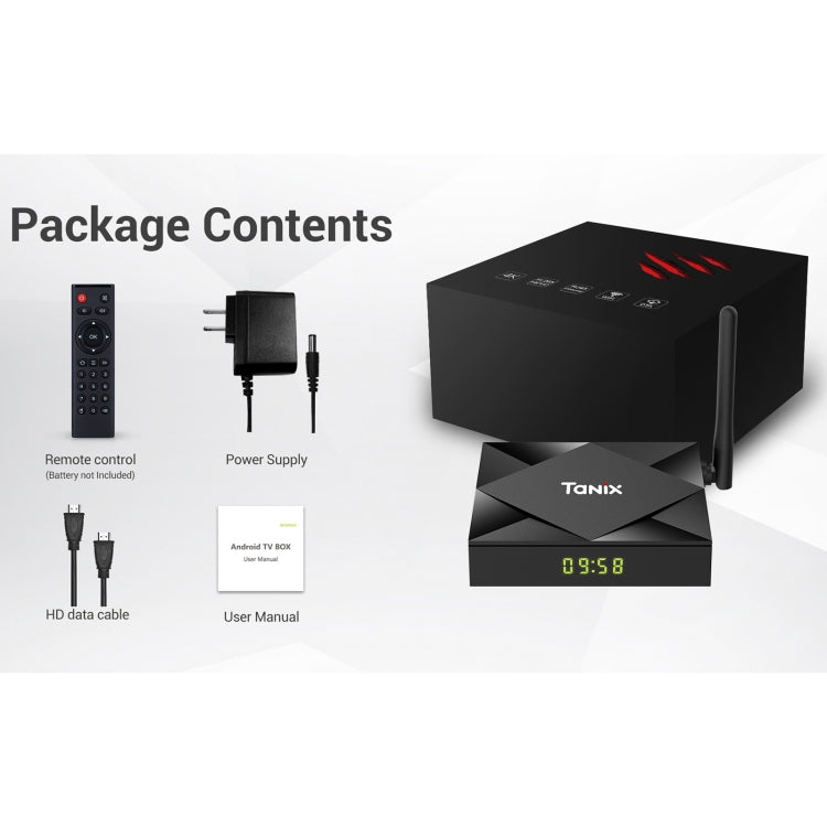 TANIX TX6s 4K Smart TV Box Android 10, Quad-Core H616, 4GB RAM, 64GB ROM, WiFi, Bluetooth, UK Plug