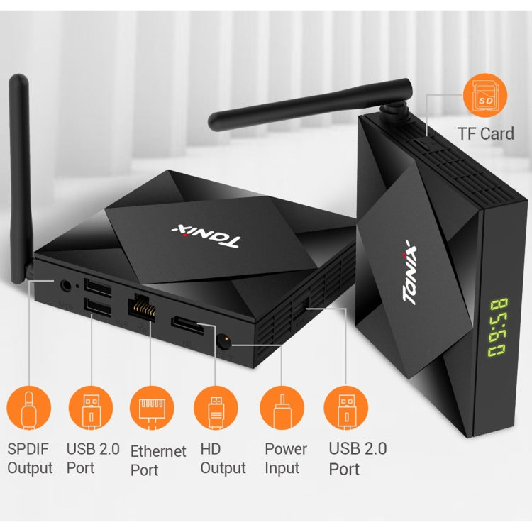 TANIX TX6s 4K Smart TV Box Android 10, Quad-Core H616, 4GB RAM, 64GB ROM, WiFi, Bluetooth, UK Plug