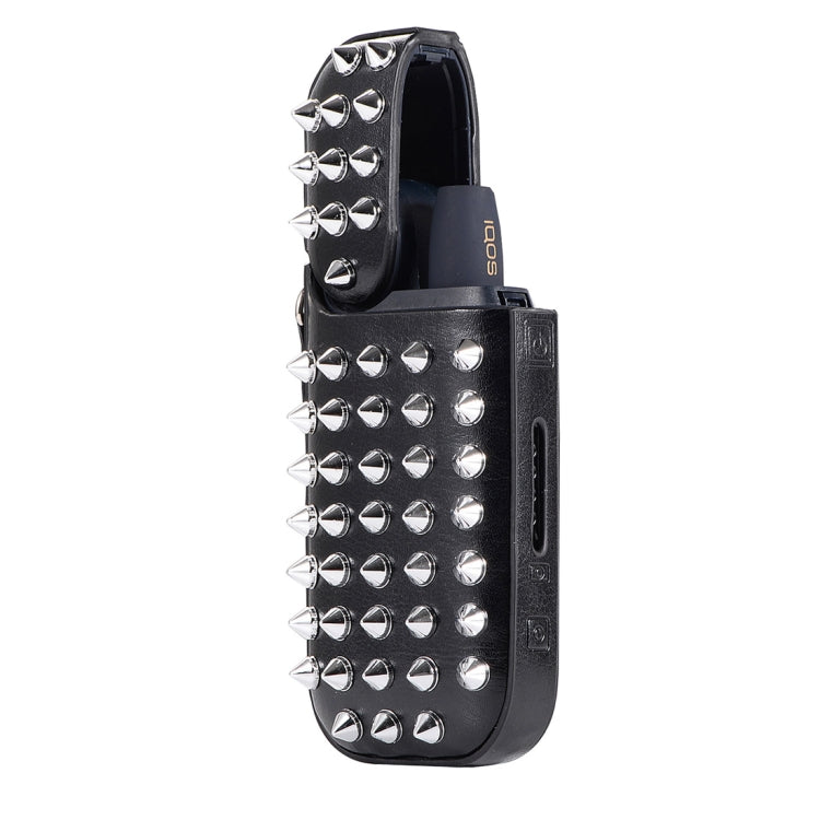 IQOS Silver Rivet Style Electronic Cigarette Protective Case for Series 3 & 2(Black)
