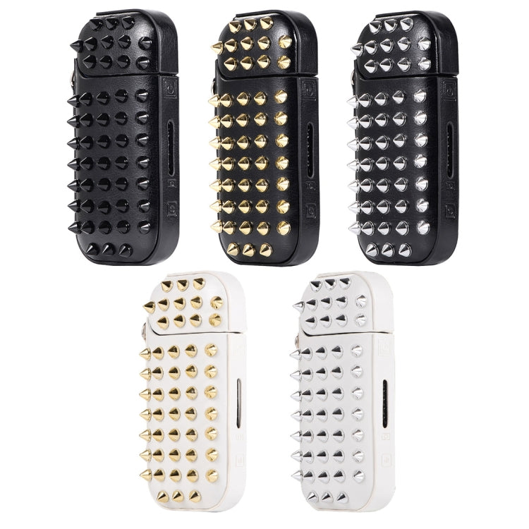 IQOS Silver Rivet Style Electronic Cigarette Protective Case for Series 3 & 2(Black)