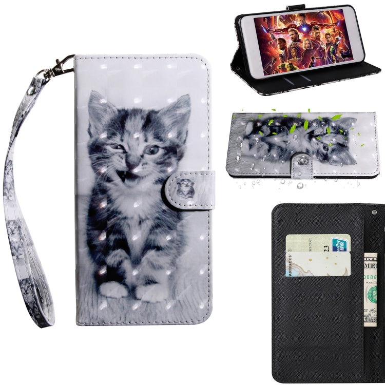 3D Painting Pattern Coloured Drawing Horizontal Flip TPU + PU Leather Case with Holder & Card Slots & Wallet, For Galaxy A20E