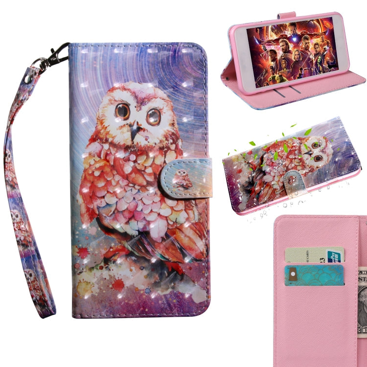 3D Painting Pattern Coloured Drawing Horizontal Flip TPU + PU Leather Case with Holder & Card Slots & Wallet, For Galaxy A10, For Galaxy A20 / A30