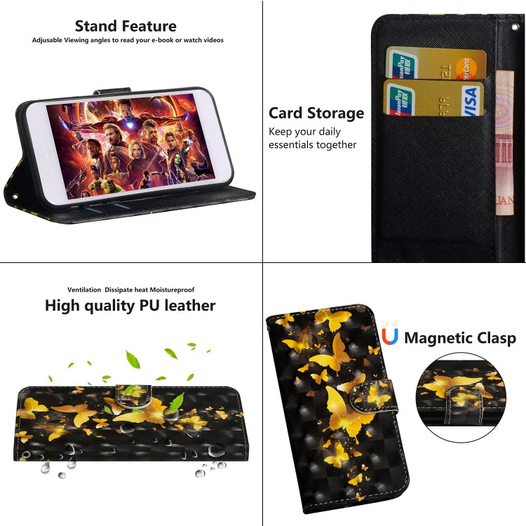 3D Painting Pattern Horizontal Flip TPU + PU Leather Case with Holder & Card Slots & Wallet, For iPhone 6 Plus / 6s Plus, For iPhone 6 / 6s