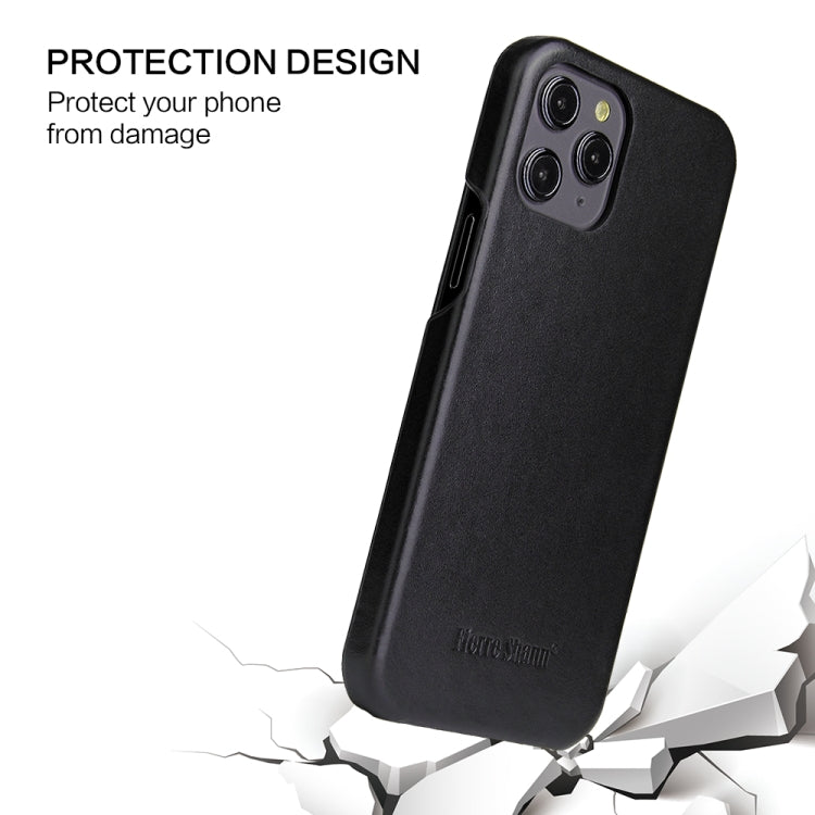 Fierre Shann Business Magnetic Horizontal Flip Genuine Leather Case, For iPhone 12 mini, For iPhone 12 / 12 Pro, For iPhone 12 Pro Max