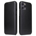 Fierre Shann Business Magnetic Horizontal Flip Genuine Leather Case, For iPhone 12 mini, For iPhone 12 / 12 Pro, For iPhone 12 Pro Max
