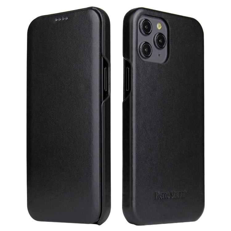 Fierre Shann Business Magnetic Horizontal Flip Genuine Leather Case, For iPhone 12 mini, For iPhone 12 / 12 Pro, For iPhone 12 Pro Max