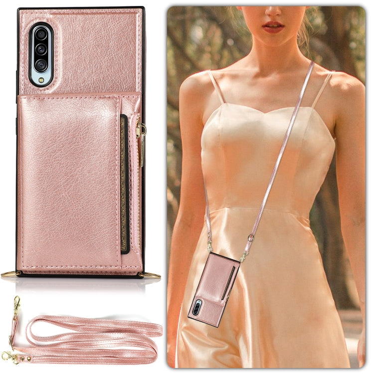 Square Zipper Wallet Bag TPU+PU Back Cover Case with Holder & Card Slots & Wallet & Cross-body Strap, For Samsung Galaxy A90 5G, For Samsung Galaxy Note9, For Samsung Galaxy Note10, For Samsung Galaxy Note10 Pro, For Samsung Galaxy S9                  ...