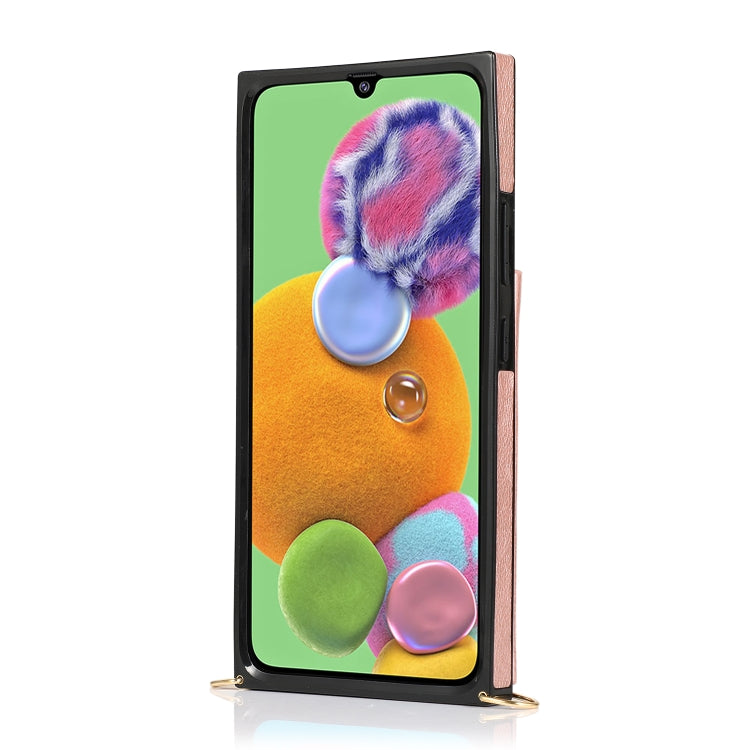 Square Zipper Wallet Bag TPU+PU Back Cover Case with Holder & Card Slots & Wallet & Cross-body Strap, For Samsung Galaxy A90 5G, For Samsung Galaxy Note9, For Samsung Galaxy Note10, For Samsung Galaxy Note10 Pro, For Samsung Galaxy S9                  ...