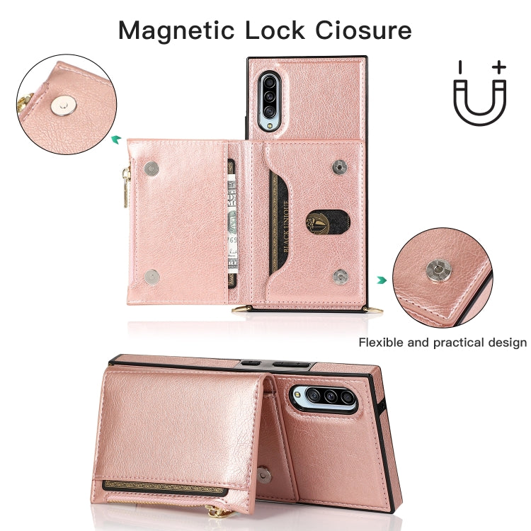 Square Zipper Wallet Bag TPU+PU Back Cover Case with Holder & Card Slots & Wallet & Cross-body Strap, For Samsung Galaxy A90 5G, For Samsung Galaxy Note9, For Samsung Galaxy Note10, For Samsung Galaxy Note10 Pro, For Samsung Galaxy S9                  ...