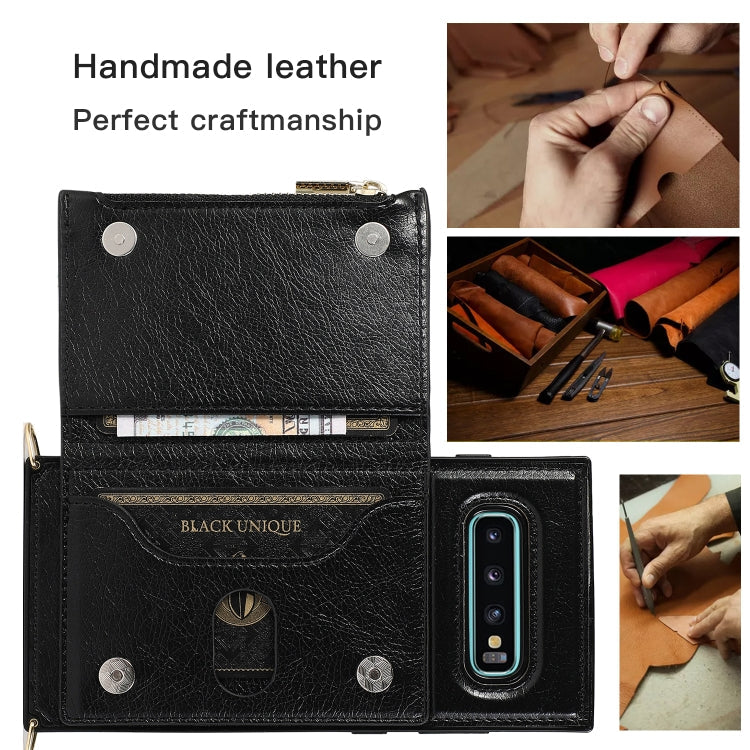 Square Zipper Wallet Bag TPU+PU Back Cover Case with Holder & Card Slots & Wallet & Cross-body Strap, For Samsung Galaxy S10 Plus, For Samsung Galaxy S20, For Samsung Galaxy S20 Plus, For Samsung Galaxy S20 Ultra, For Samsung Galaxy Note20