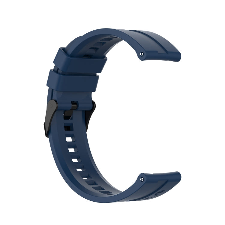 For Huawei Watch GT 2 42mm Silicone  Watch Band with Black Buckle(Dark Blue)