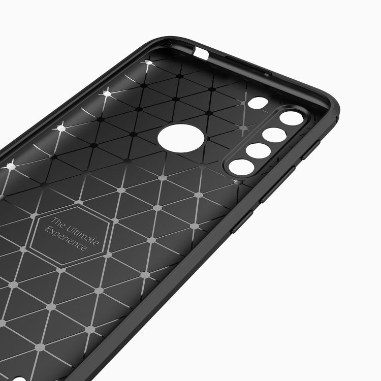 For Motorola One Fusion Brushed Texture Carbon Fiber TPU Case(Black)