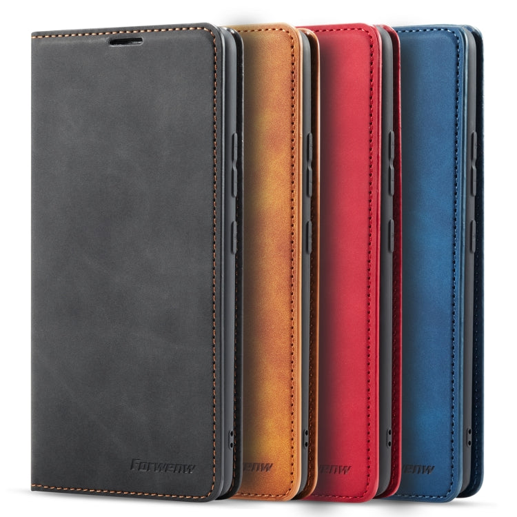 Forwenw Dream Series Oil Edge Strong Magnetism Horizontal Flip Leather Case with Holder & Card Slots & Wallet & Photo Frame, For Samsung Galaxy A42 5G
