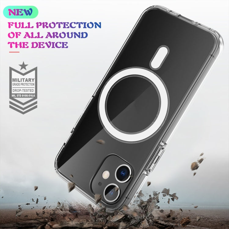 For iPhone X / XS Magsafe Case Simple Magnetic Ring All-inclusive Clear Crystal Acrylic PC +TPU Shockproof Case(Transparent)