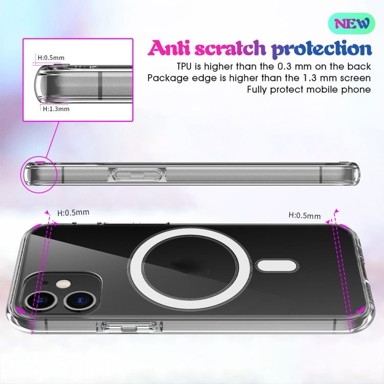 For iPhone X / XS Magsafe Case Simple Magnetic Ring All-inclusive Clear Crystal Acrylic PC +TPU Shockproof Case(Transparent)