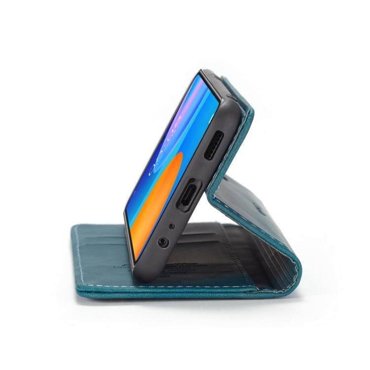 For Huawei P Smart 2021 CaseMe-013 Multifunctional Retro Frosted Horizontal Flip Leather Case with Card Slot & Holder & Wallet(Blue)