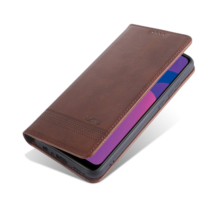 AZNS Magnetic Calf Texture Horizontal Flip Leather Case with Card Slots & Holder & Wallet, For Samsung Galaxy M51 (Side Fingerprint)