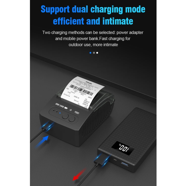 5811DD 58mm Bluetooth 4.0 Portable Thermal Bluetooth Receipt Printer, UK Plug