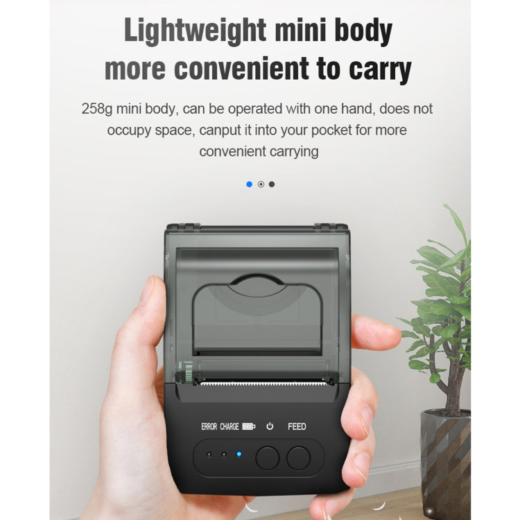 5811DD 58mm Bluetooth 4.0 Portable Thermal Bluetooth Receipt Printer, UK Plug