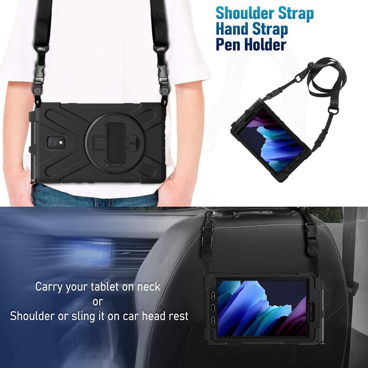 Shockproof Colorful Silicone + PC Protective Case with Holder & Shoulder Strap & Hand Strap, For Samsung Galaxy Tab active 3 T570 / T575 8.0, For Lenovo Tab M8 (2020) TB-8705F 8.0 inch