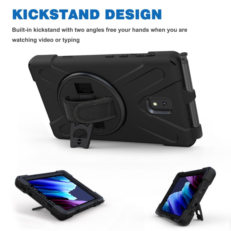 Shockproof Colorful Silicone + PC Protective Case with Holder & Shoulder Strap & Hand Strap, For Samsung Galaxy Tab active 3 T570 / T575 8.0, For Lenovo Tab M8 (2020) TB-8705F 8.0 inch