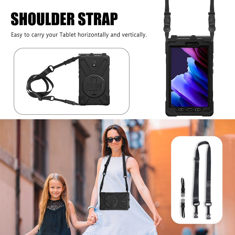 Shockproof Colorful Silicone + PC Protective Case with Holder & Shoulder Strap & Hand Strap, For Samsung Galaxy Tab active 3 T570 / T575 8.0, For Lenovo Tab M8 (2020) TB-8705F 8.0 inch