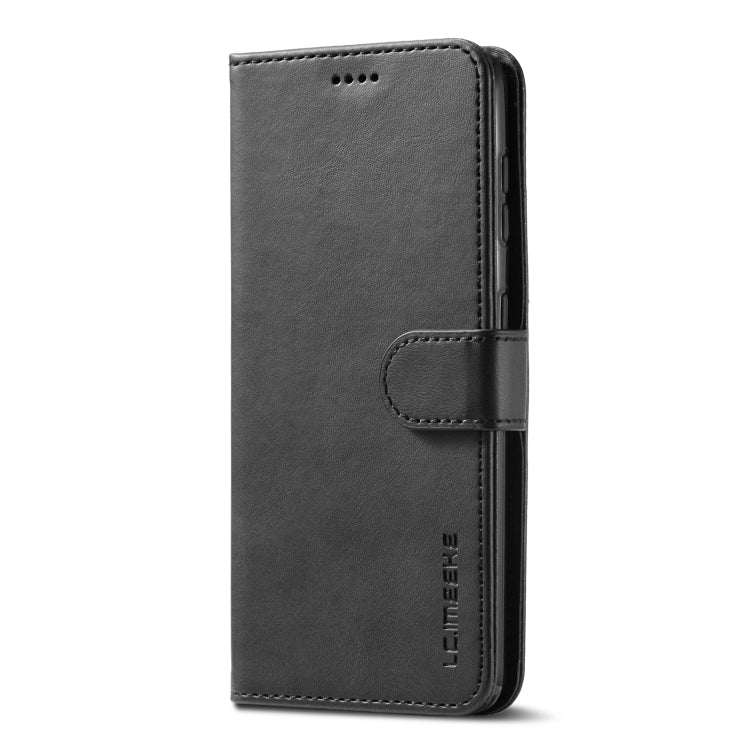 For Samsung Galaxy S21 5G LC.IMEEKE Calf Texture Horizontal Flip Leather Case with Holder & Card Slots & Wallet(Black)