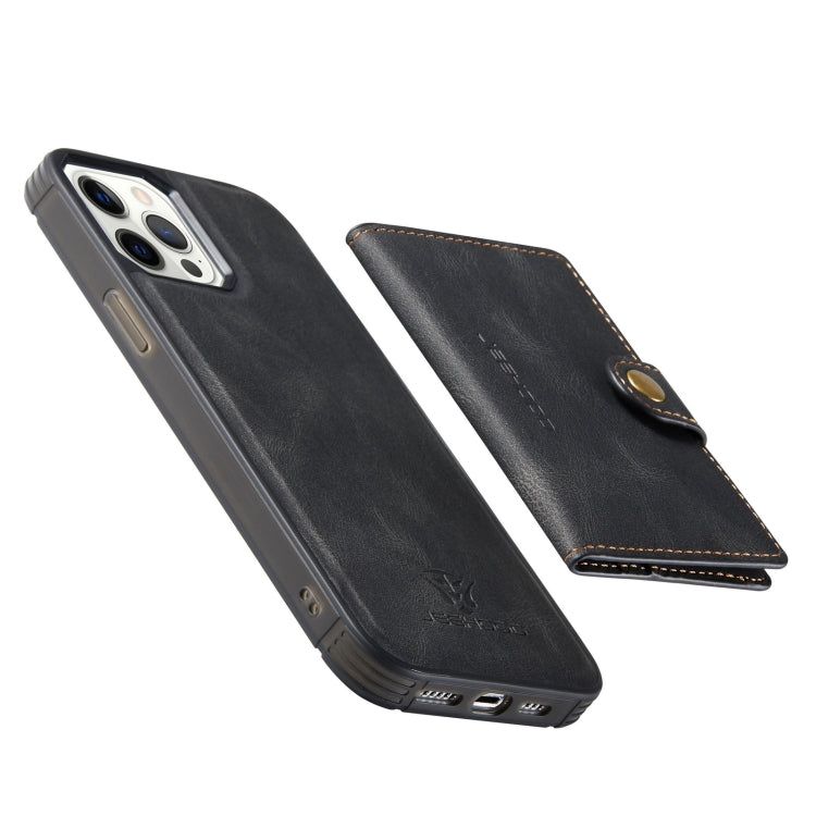 JEEHOOD Retro Magnetic Detachable Leather Case with Wallet & Card Slot & Holder, For iPhone 12 mini, For iPhone 12 / 12 Pro, For iPhone 12 Pro Max