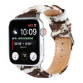 Horsehair Fluffy Leopard Print Leather Watch Strap, For Apple Watch Ultra 49mm / Series 8&7 45mm / SE 2&6&SE&5&4 44mm / 3&2&1 42mm, For Apple Watch Series 8&7 41mm / SE 2&6&SE&5&4 40mm / 3&2&1 38mm                                                       ...