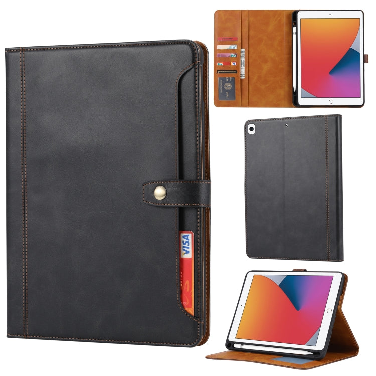 Calf Texture Double Fold Clasp Horizontal Flip Leather Case with Photo Frame & Holder & Card Slots & Wallet, For iPad 10.2, For iPad Pro 10.5, For iPad 9.7 (2018/2017) / Air 2, For iPad mini 5 / mini 4 / mini 3, For iPad Pro 11 inch (2020)             ...