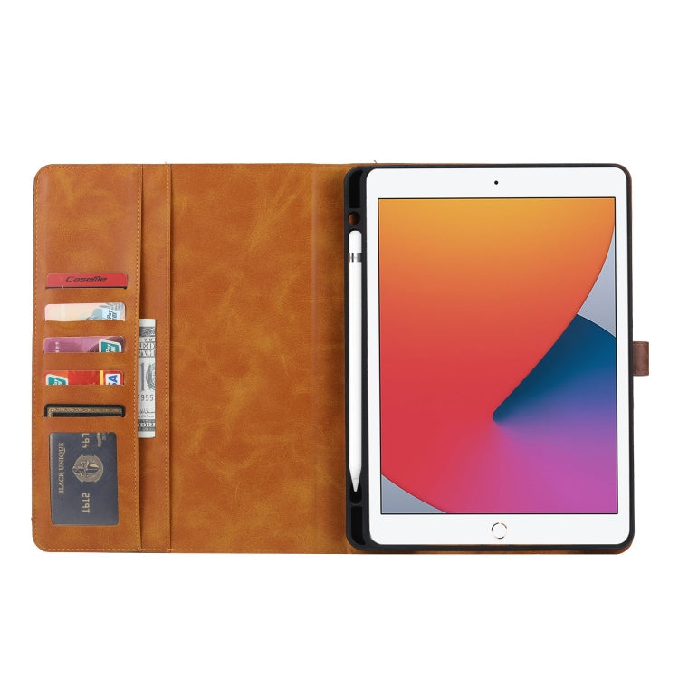 Calf Texture Double Fold Clasp Horizontal Flip Leather Case with Photo Frame & Holder & Card Slots & Wallet, For iPad 10.2, For iPad Pro 10.5, For iPad 9.7 (2018/2017) / Air 2, For iPad mini 5 / mini 4 / mini 3, For iPad Pro 11 inch (2020)             ...