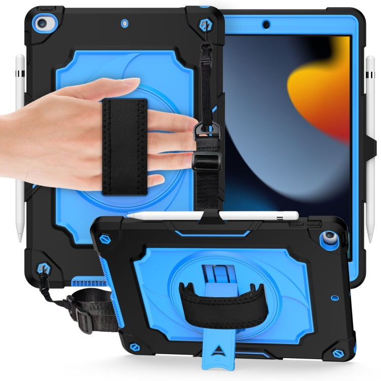 360° Rotating Shockproof Case with Stand for iPad 10.2/Pro 10.5, Black & Blue
