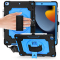 360° Rotating Shockproof Case with Stand for iPad 10.2/Pro 10.5, Black & Blue