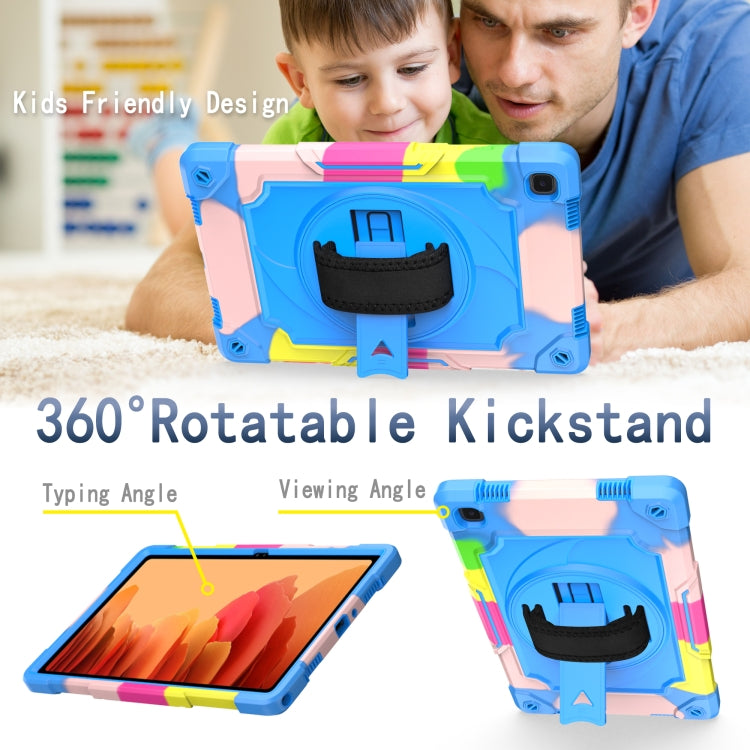 360 Degree Rotation Turntable Contrast Color Robot Shockproof Silicone + PC Protective Case with Holder, For Samsung Galaxy Tab A7 10.4 (2020)/T500, For Samsung Galaxy Tab A 10.1 (2019)/T515
