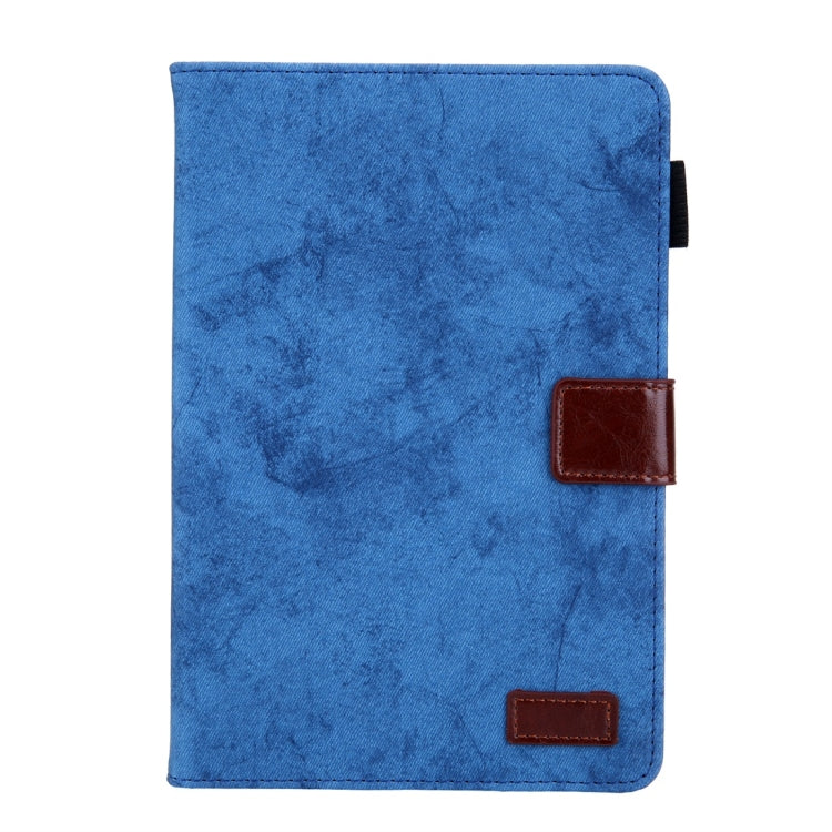 For iPad Mini 1 / 2 / 3 / 4 Business Style Horizontal Flip Leather Case, with Holder & Card Slot & Photo Frame & Sleep / Wake-up Function(Blue)