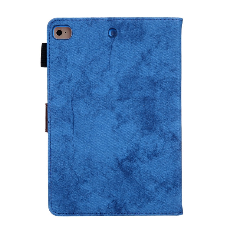 For iPad Mini 1 / 2 / 3 / 4 Business Style Horizontal Flip Leather Case, with Holder & Card Slot & Photo Frame & Sleep / Wake-up Function(Blue)