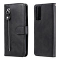 For Huawei P Smart 2021 / Y7a / Honor 10X Lite Fashion Calf Texture Zipper Horizontal Flip Leather Case with Holder & Card Slots & Wallet(Black)