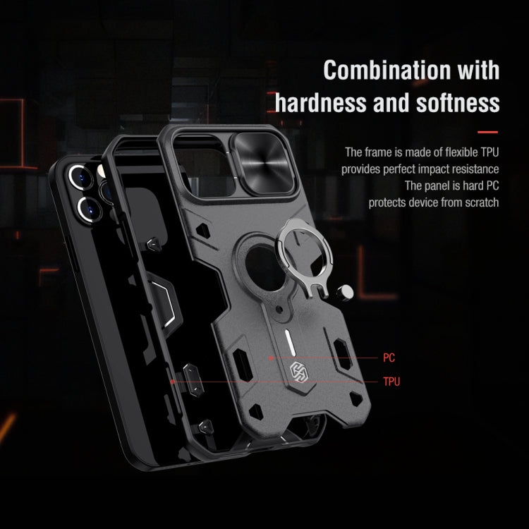 NILLKIN Shockproof CamShield Armor Protective Case with Invisible Ring Holder, For iPhone 12 Pro Max