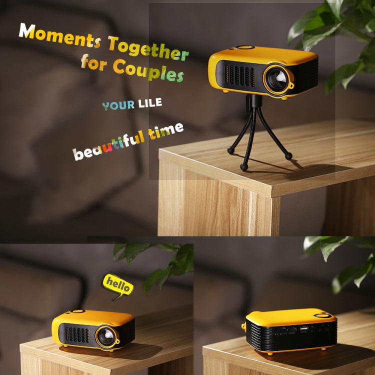 TRANSJEE A2000 320x240P 1000 ANSI Lumens Mini Home Theater HD Digital Projector, Plug Type: AU Plug, Plug Type: AU Plug(White)