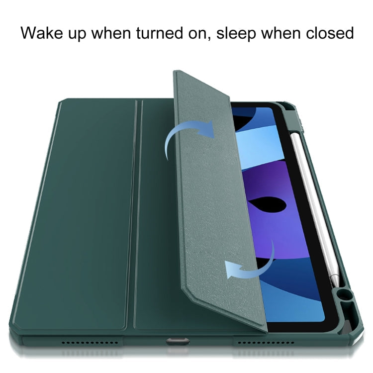 Mutural Pinyue Series PC + TPU Horizontal Flip Leather Case with Holder & Pen Slot & Sleep / Wake-up Function For iPad Air 2022 / 2020 10.9 (Purple)