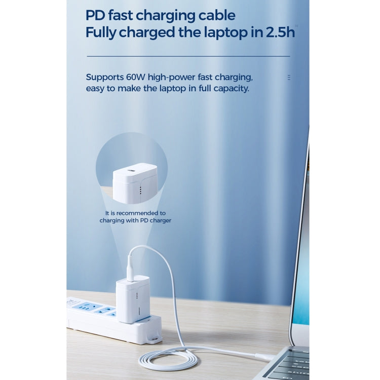 JOYROOM S-1230M3 60W PD Type-C / USB-C to Type-C / USB-C Fast Charging Data Cable, Length:1.2m(Black)