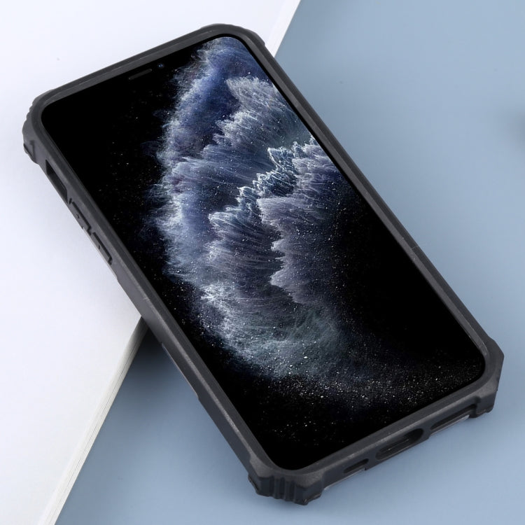 For iPhone 11 Pro Camouflage Armor Shockproof TPU + PC Magnetic Protective Case with Holder  (Grey)