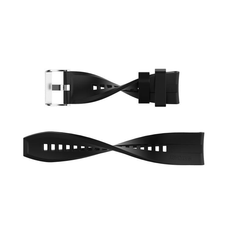 For Amazfit GTS 2e / GTS 2 20mm Silicone Watch Band with Silver Buckle(Midnight Blue)