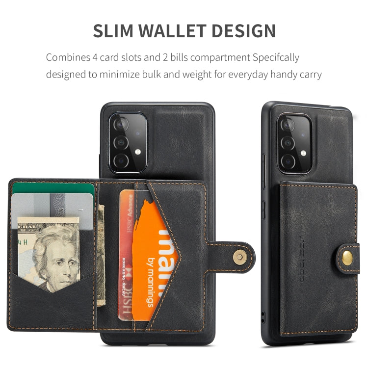 JEEHOOD Retro Magnetic Detachable Protective Case with Wallet & Card Slot & Holder, For Samsung Galaxy A52 5G, For Samsung Galaxy A72 5G, For Samsung Galaxy A51 5G