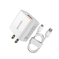 WK WP-U57 18W Speed QC3.0 Fast Charger + USB to Type-C / USB-C Data Cable, US Plug