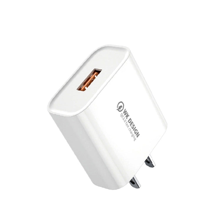 WK WP-U57 18W Speed QC3.0 Fast Charger + USB to Type-C / USB-C Data Cable, US Plug